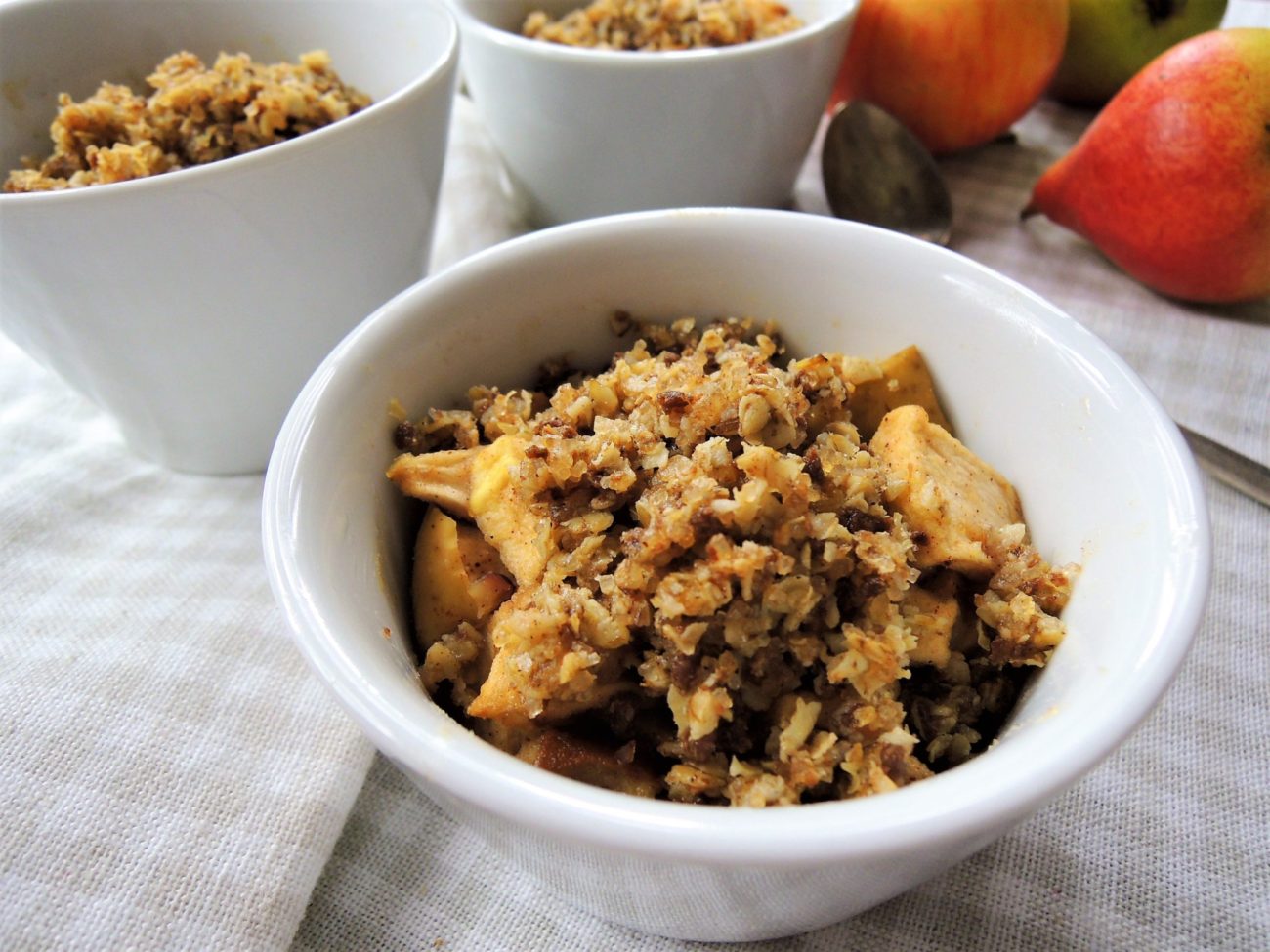 Jablečno-hruškový crumble