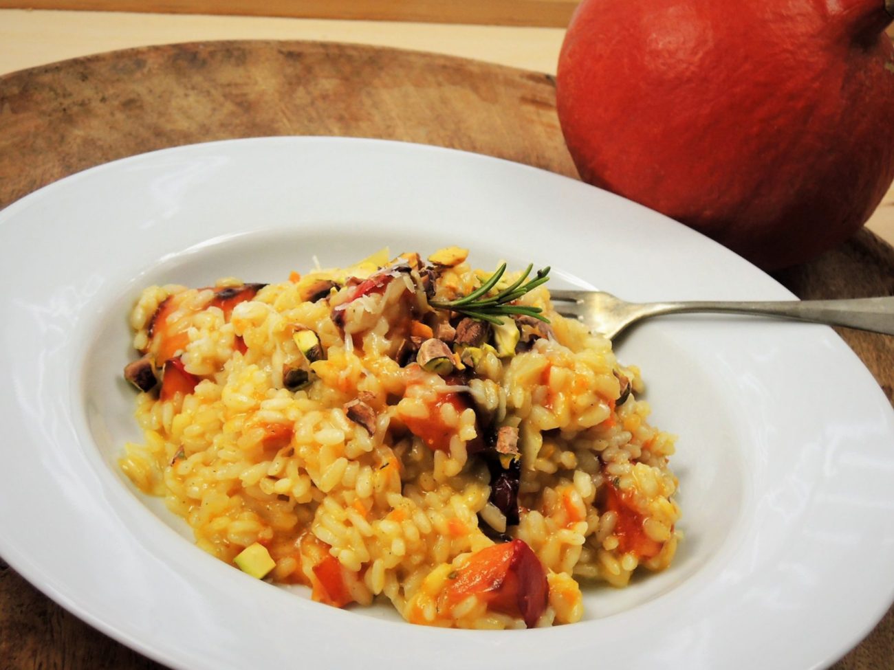 Dýňové risotto s pistáciemi