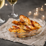 Vrtulky z listového těsta plněné slaninou