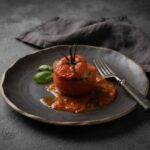 Rajčata zapečená s mletým masem a mascarpone