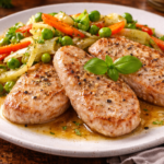 Krůtí medailonky s máslovou zeleninou