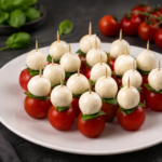 Italské párty špízy z mozzarelly a rajčátek
