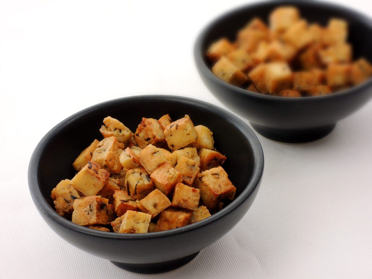 Krutony do polévky z tofu