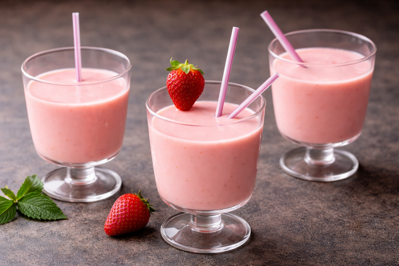 Jahodové lassi – ajurvédský osvěžující nápoj