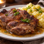 Pečená krkovice s máslovými brambory