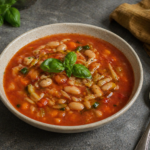 Minestrone s bílými fazolemi