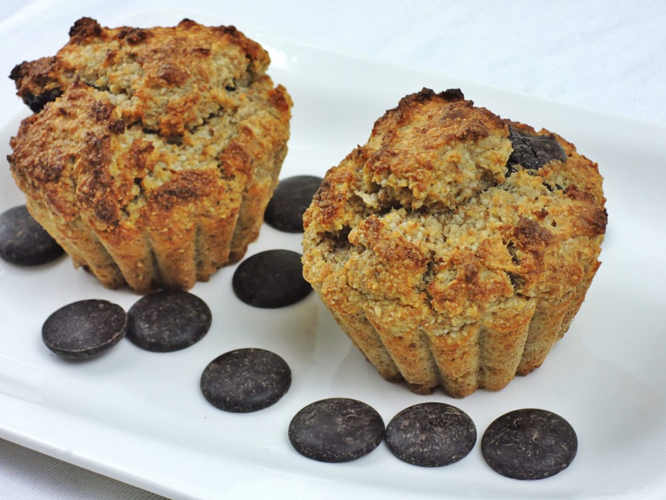 Banánové muffiny s kokosem a čokoládou