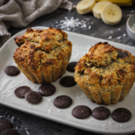 Banánové muffiny s kokosem a čokoládou