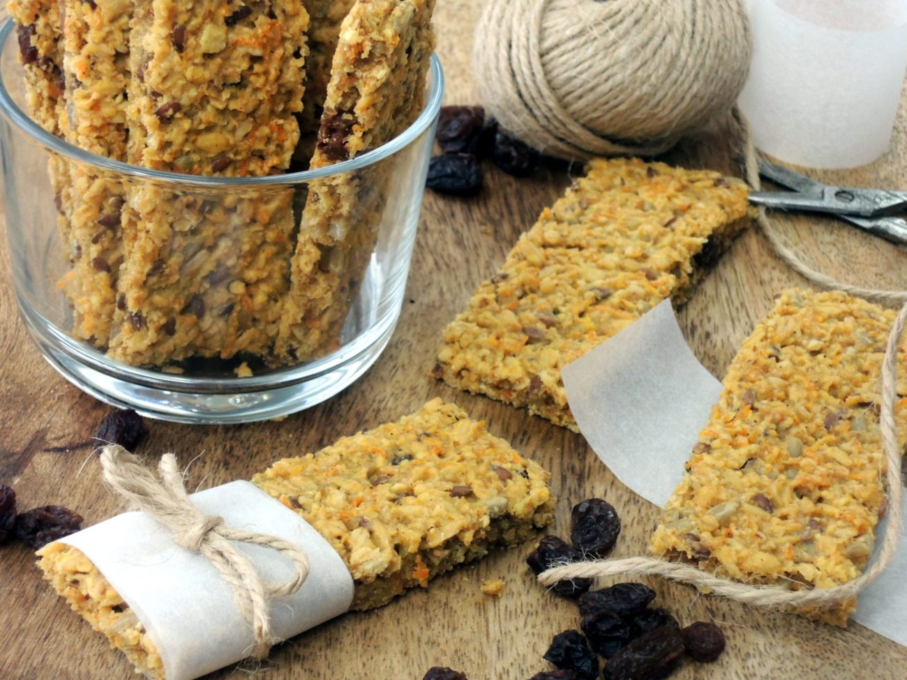 Mrkvové müsli tyčinky s pomerančem