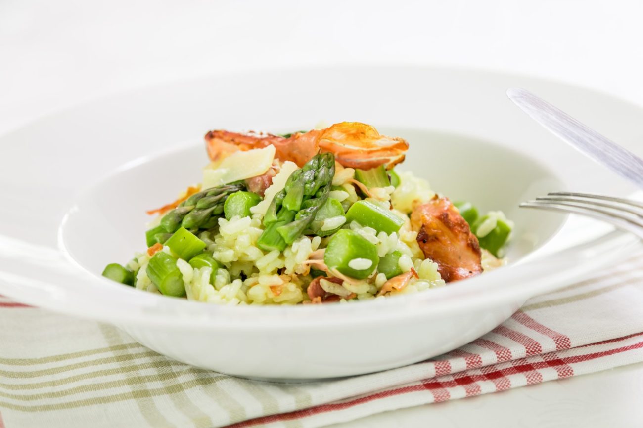 Chřestové risotto s pancettou