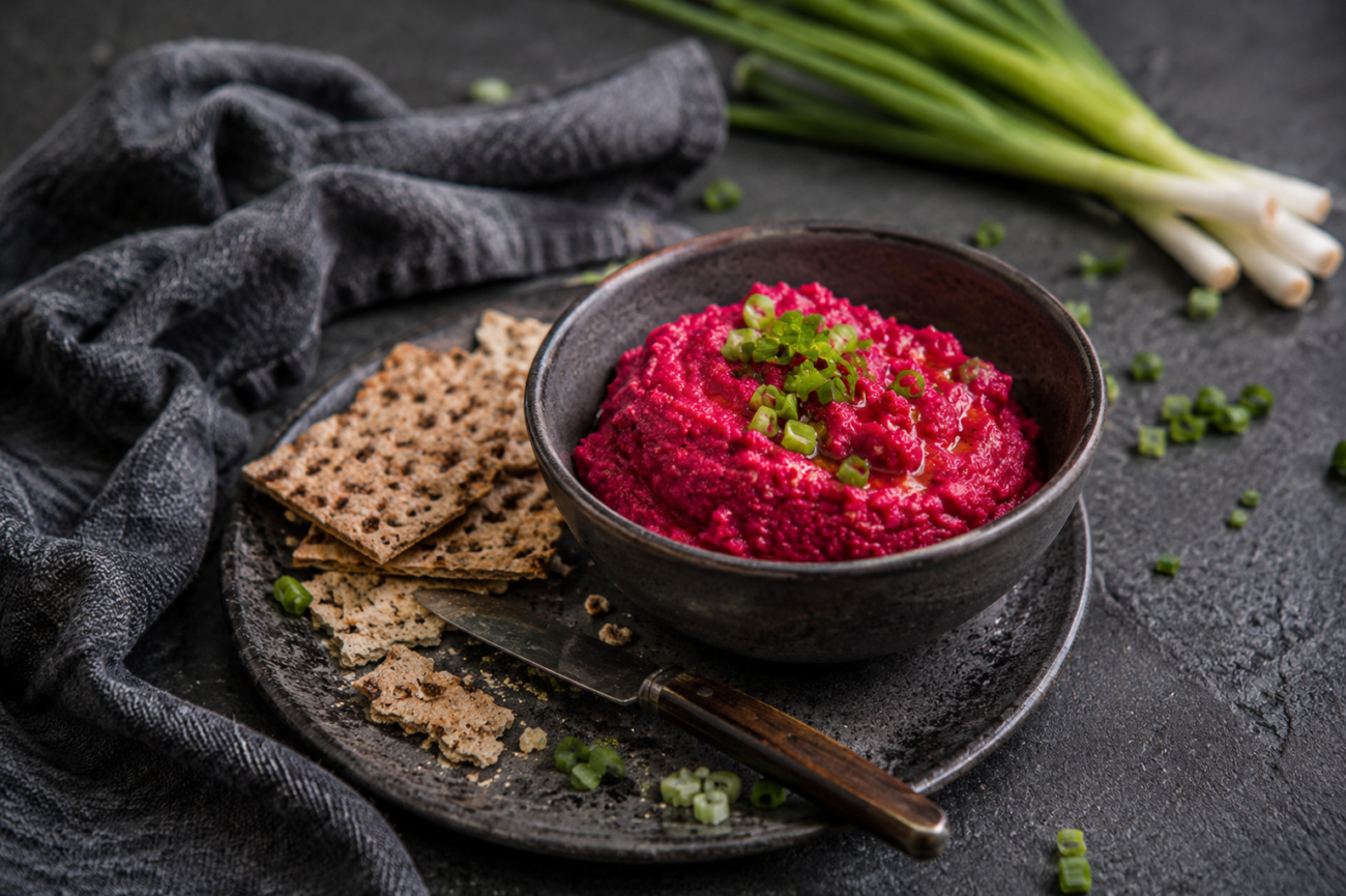 Hummus z červené řepy