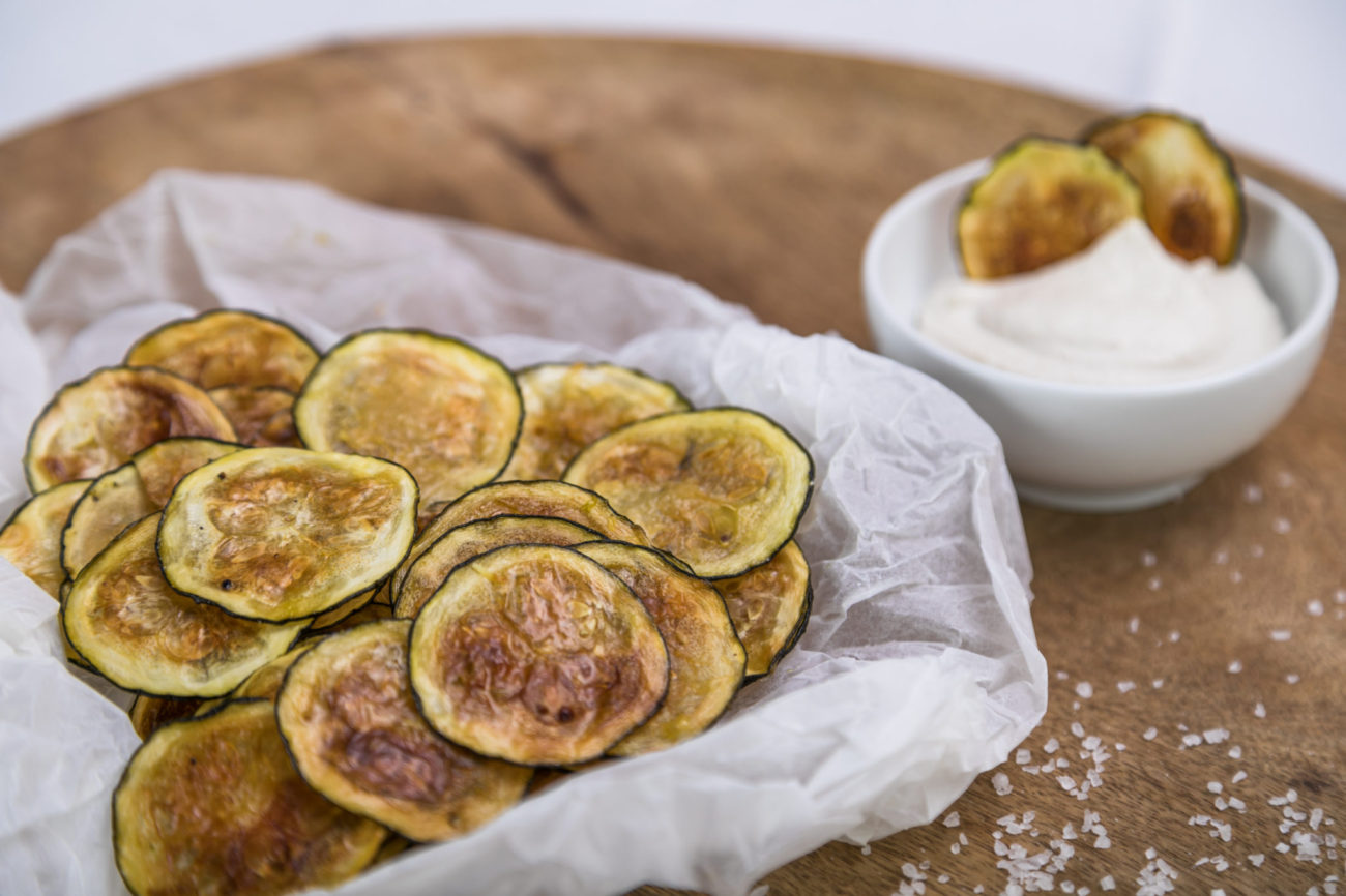 Cuketové chipsy s kešunézou