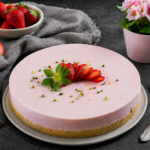 Nepečený jahodový dort