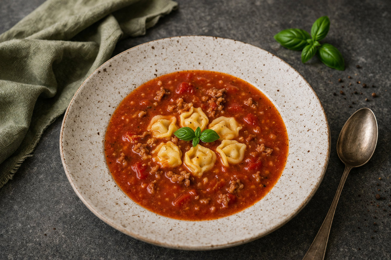 Italská polévka se salsicciou a kapustou