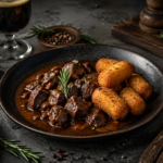 Zvěřinový guláš s kroketami