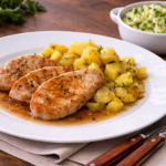 Krůtí medailonky s restovanými brambory