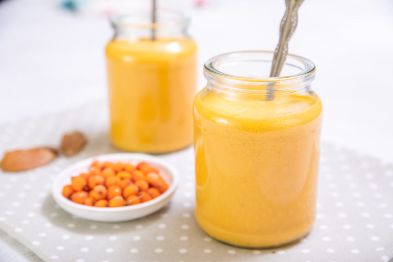 Banánovo-pomerančové smoothie s rakytníkem
