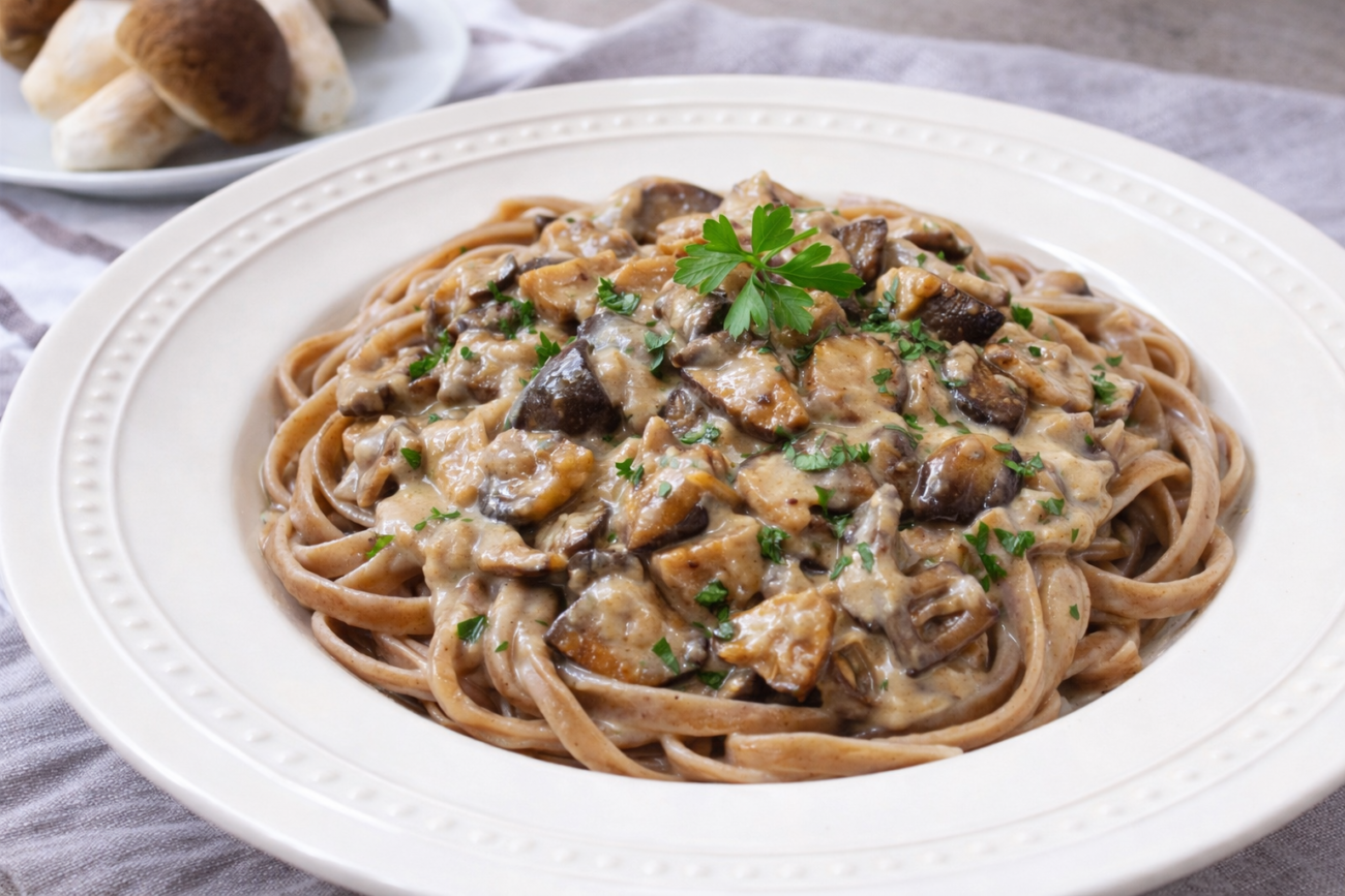 Linguine s hříbkovou omáčkou