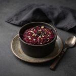 Mugcake z mandlí a červené řepy