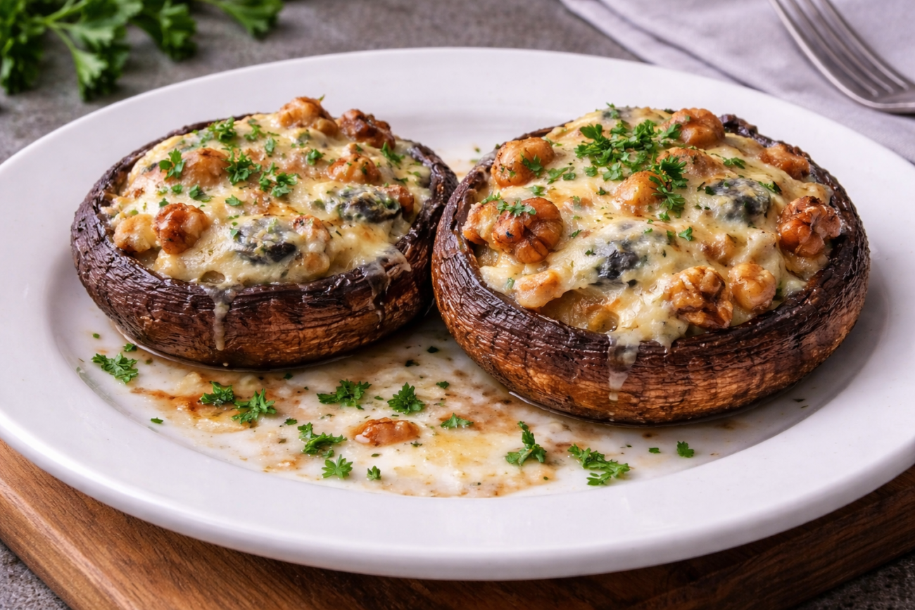 Zapečené žampióny portobello