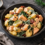 Bramborové gnocchi s lososem