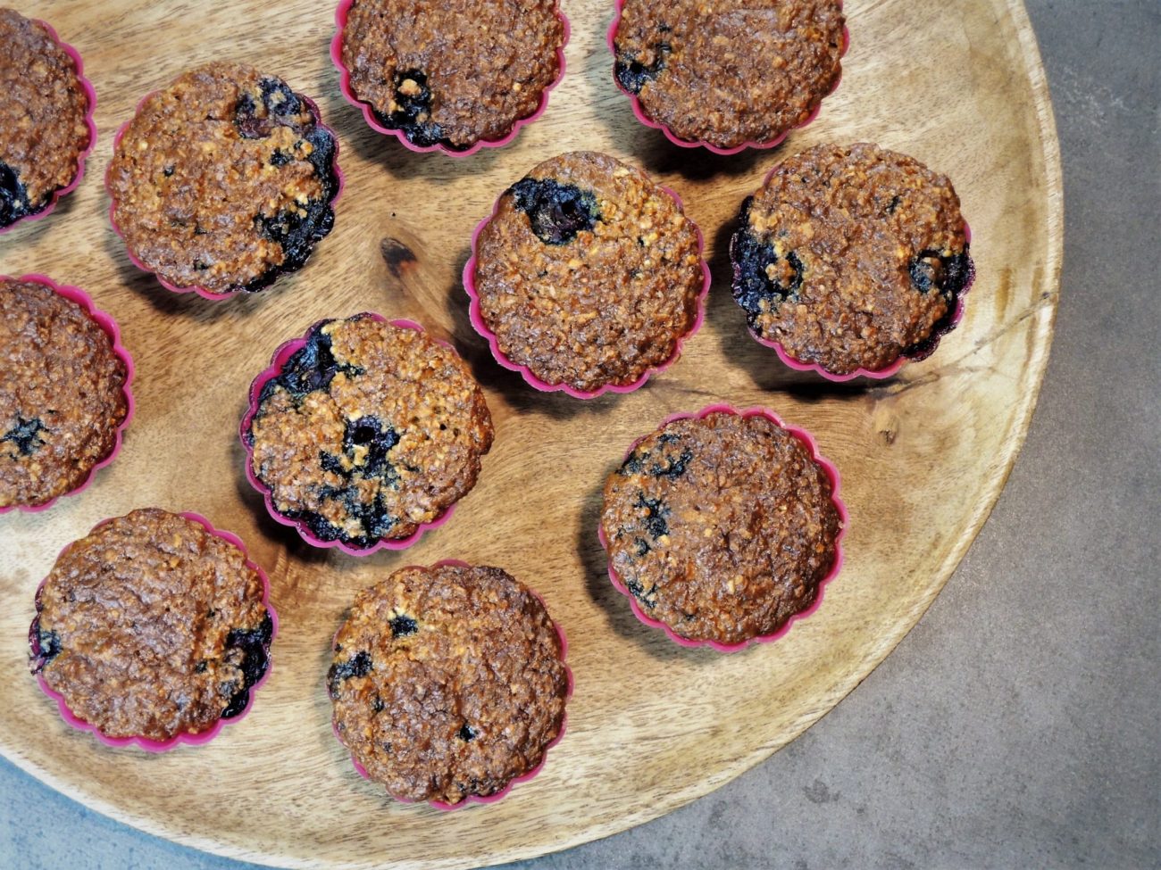 Borůvkové muffiny z ovesných vloček