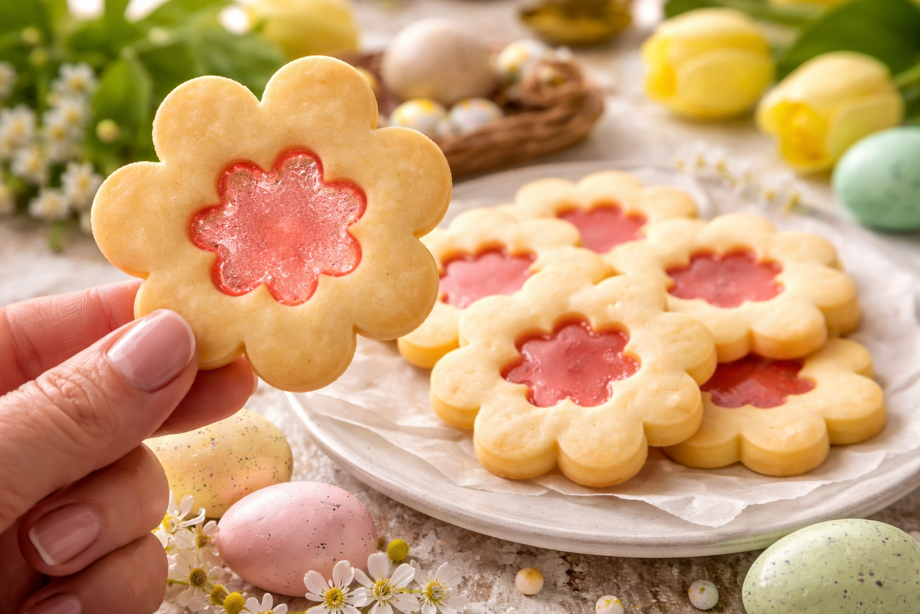 Linecké kytičky se sklíčkem