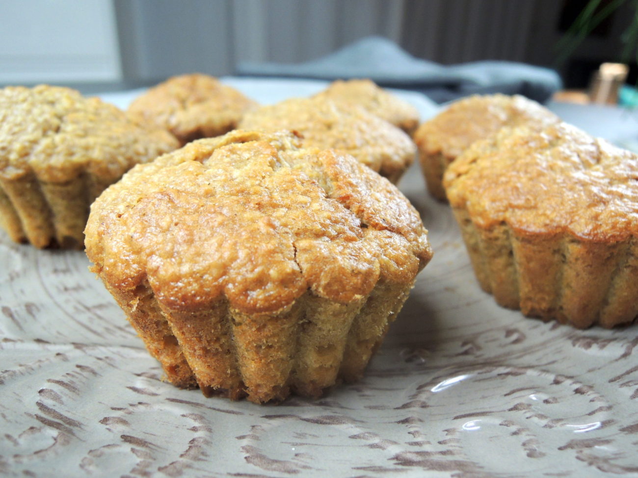 Vločkové muffiny s arašídovým máslem a banánem