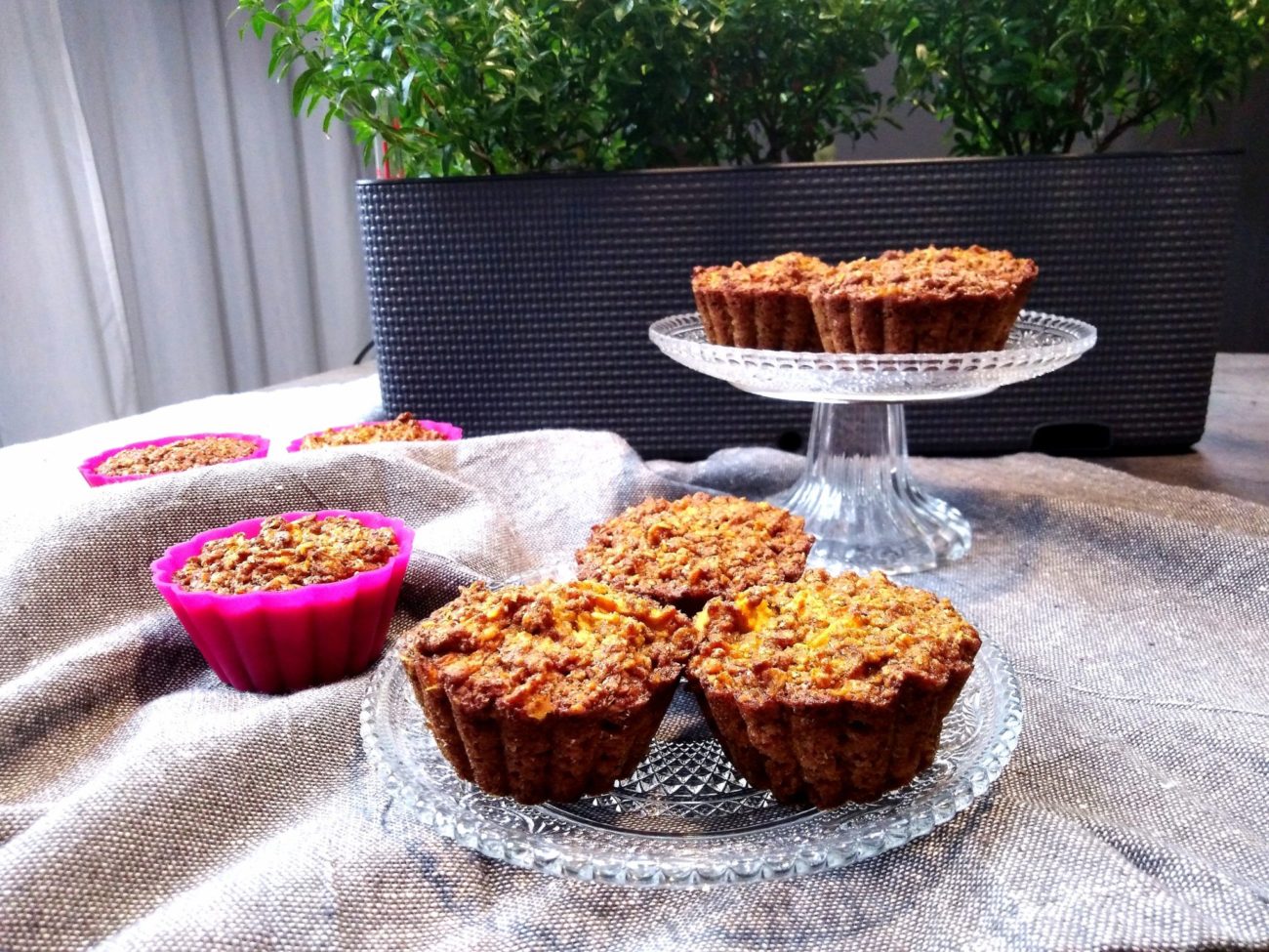 Ovocné muffiny z ovesných vloček