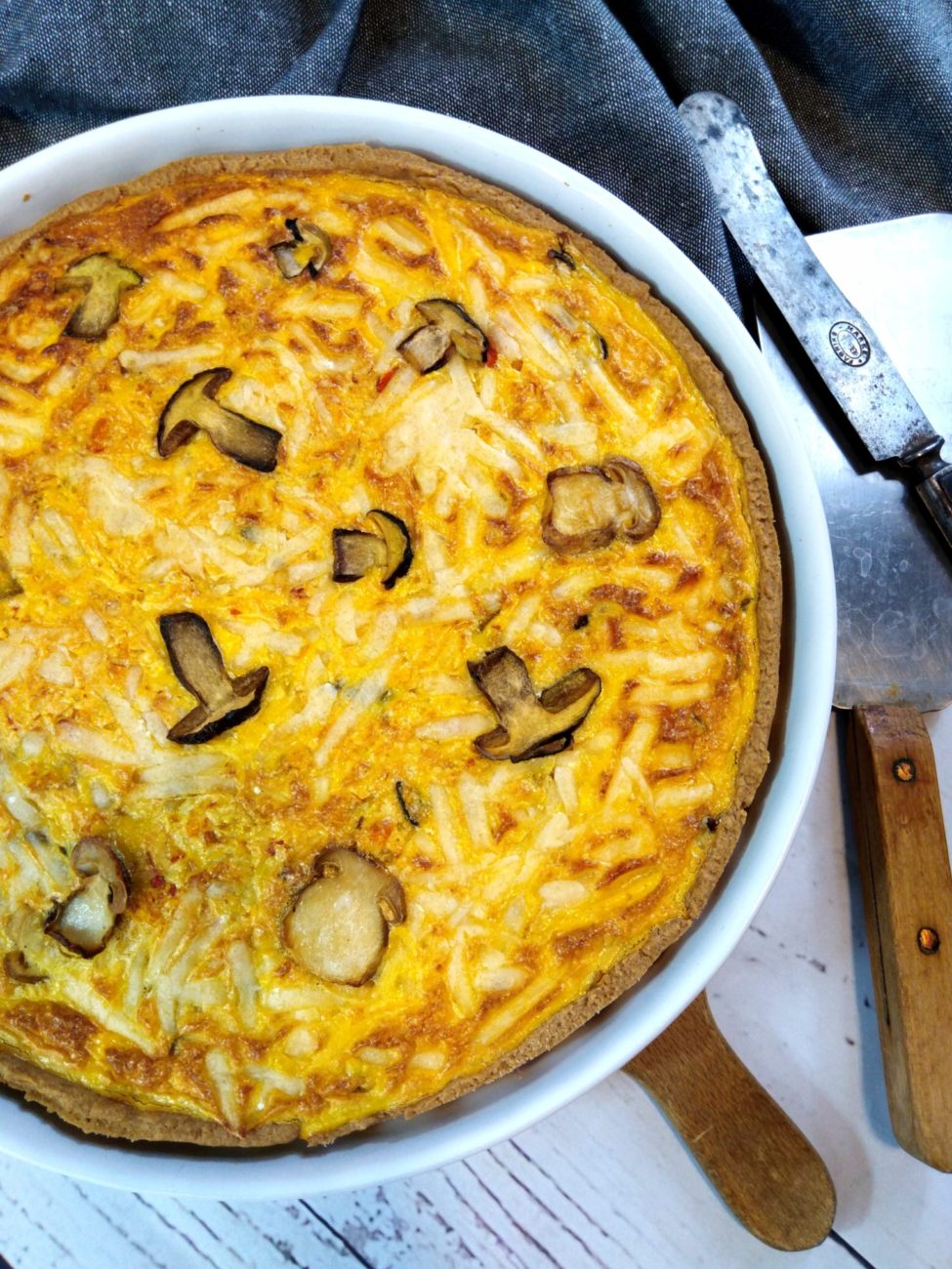 Houbový quiche