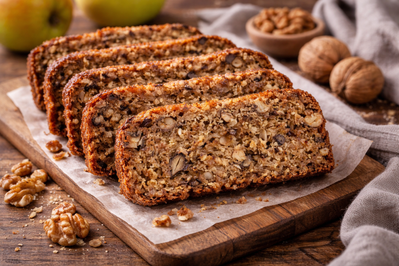 Jablečný chlebíček z ovesných vloček