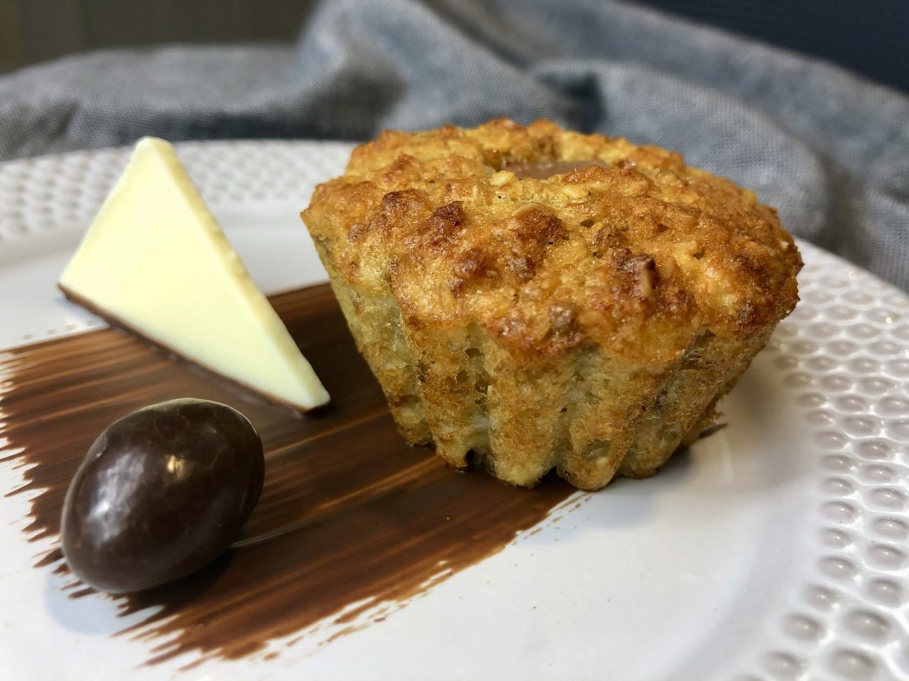 Tvarohové muffiny z ovesných vloček s banánem a kokosem