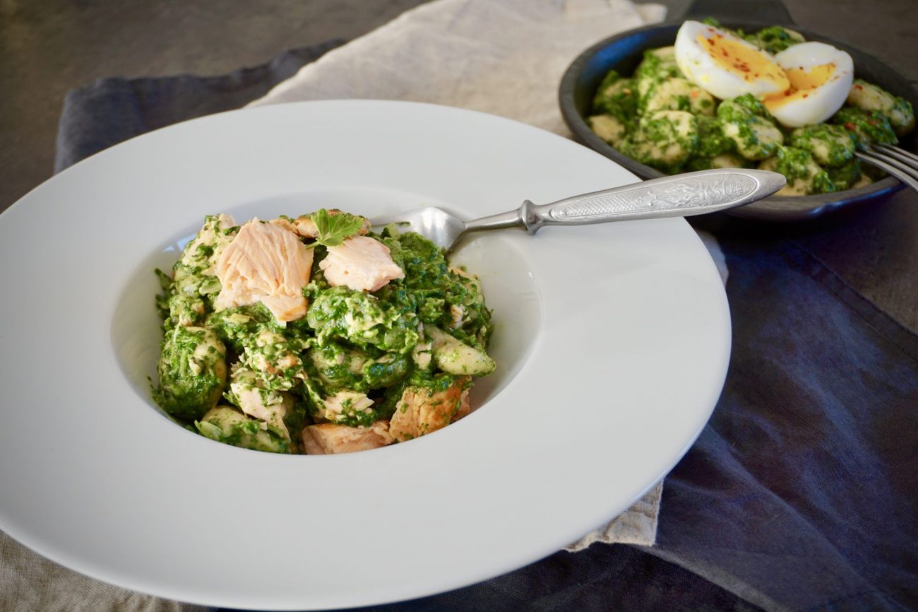 Bramborové gnocchi se špenátem vege i maso verze