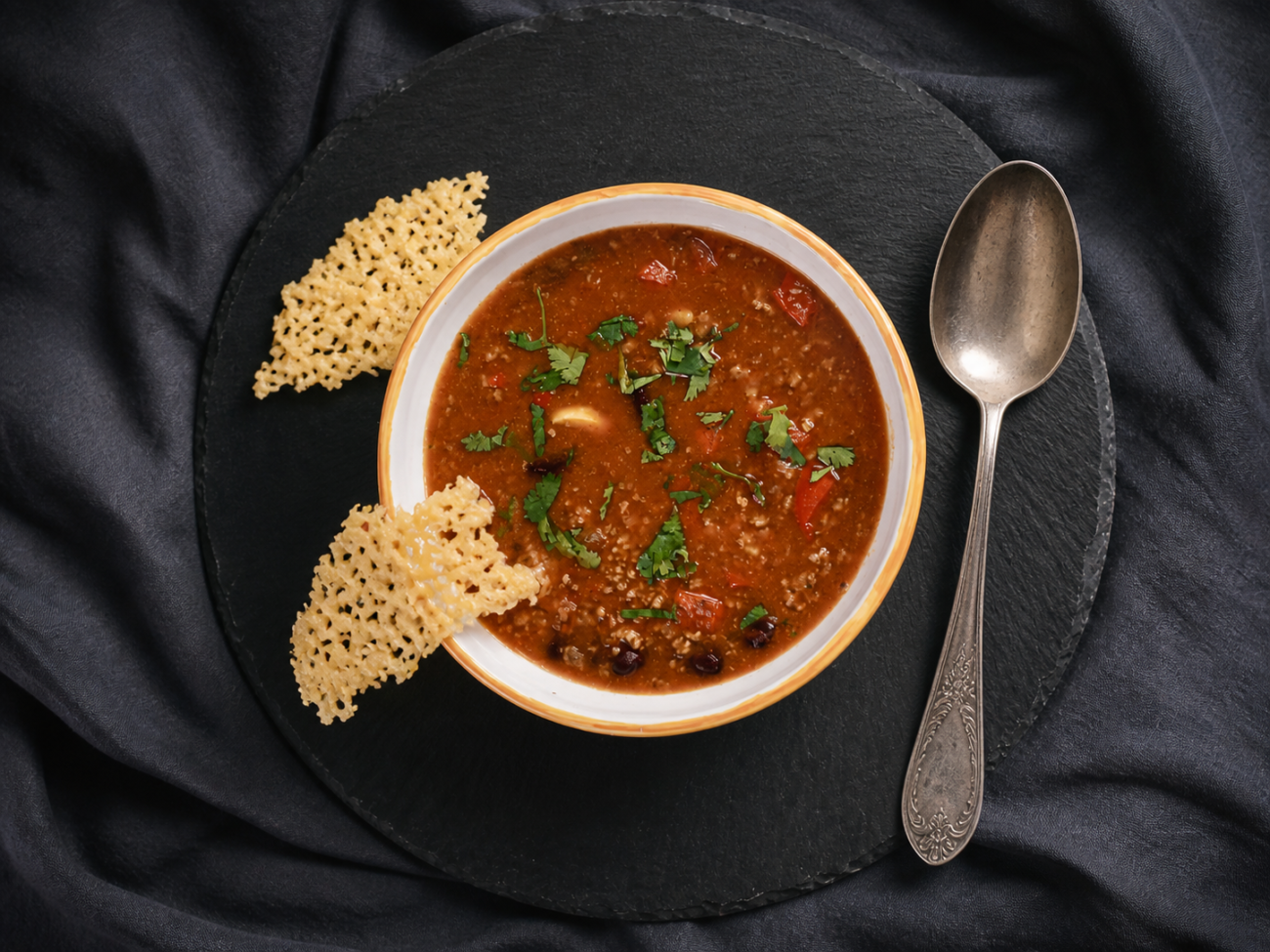 Pikantní polévka na způsob chili con carne