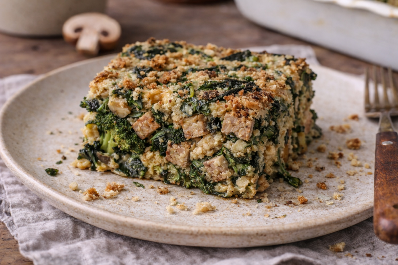 Nádivka s brokolicí a žampióny