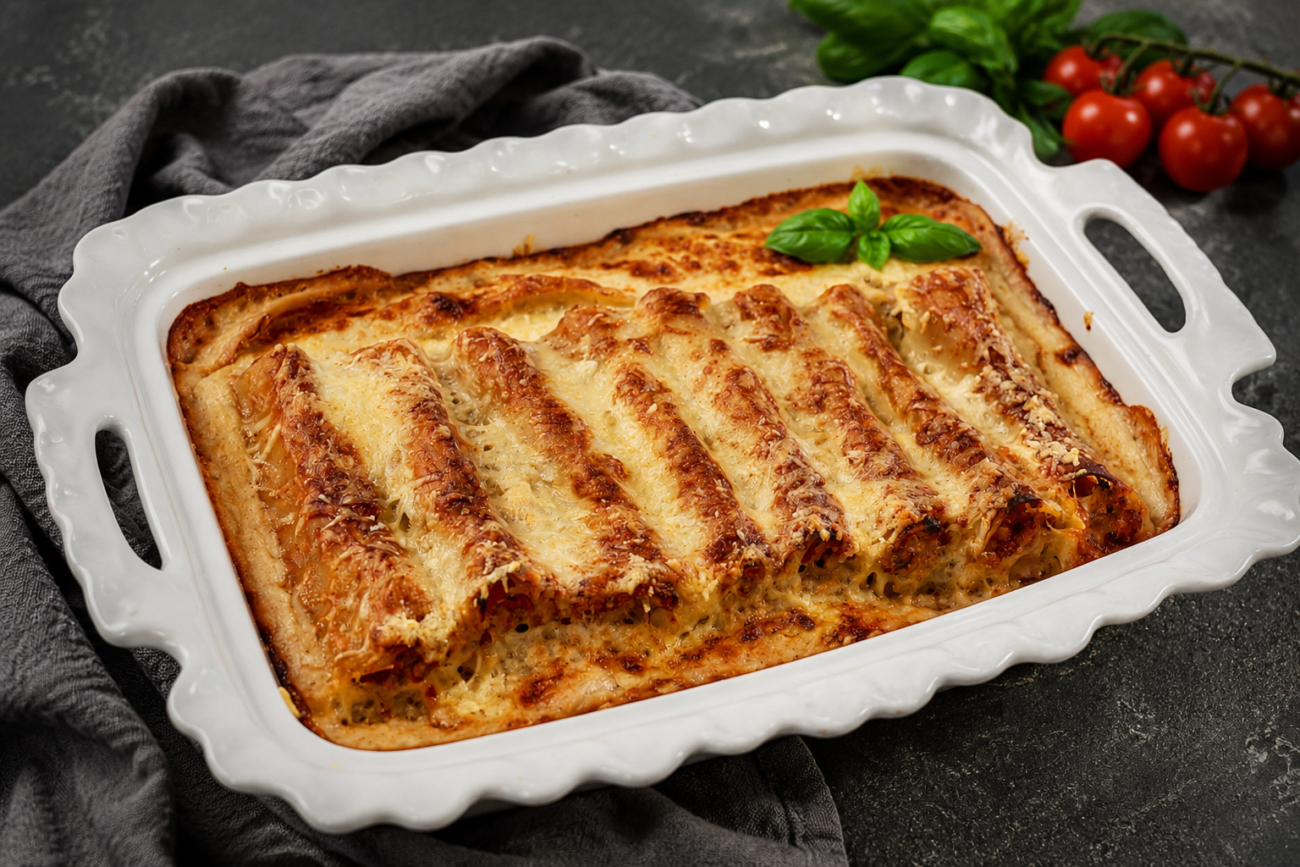 Canneloni plněné vepřovým masem
