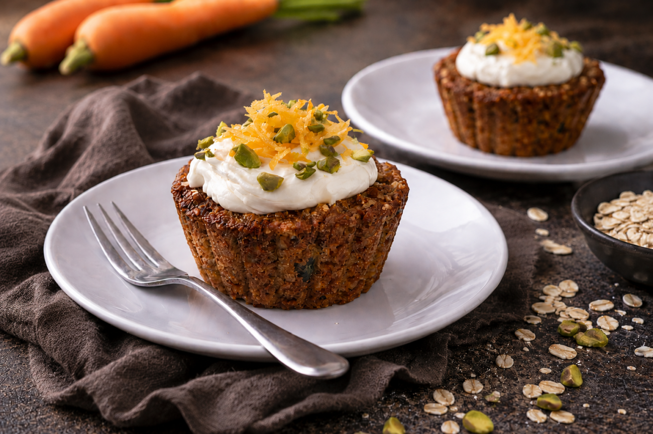Mrkvové muffiny z ovesných vloček