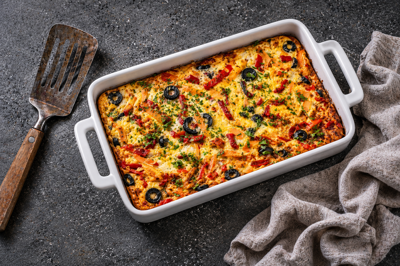 Zeleninová frittata s balkánským sýrem