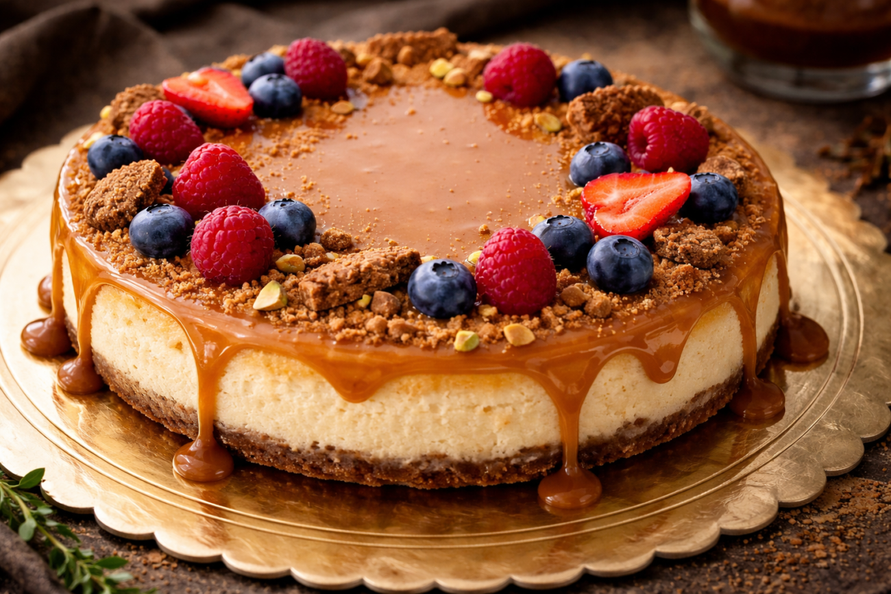 Karamelový cheesecake