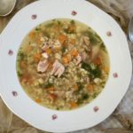 Vývar z uzeného s kroupami a zeleninou