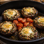 Zapečené plněné žampiony Portobello