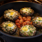 Zapečené plněné žampiony Portobello