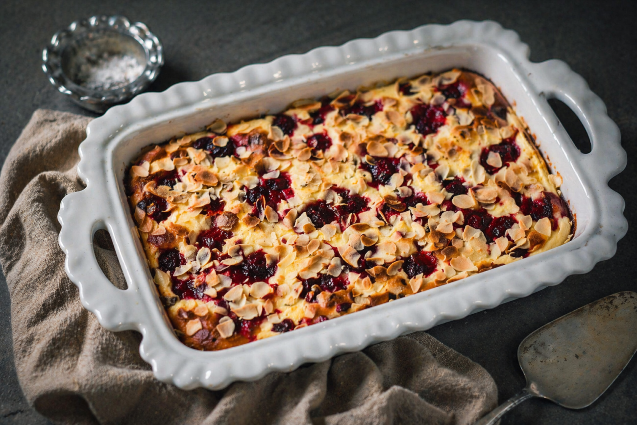 Tvarohový nákyp s ovocem