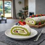 Svěží mechová roláda s tvarohovým krémem