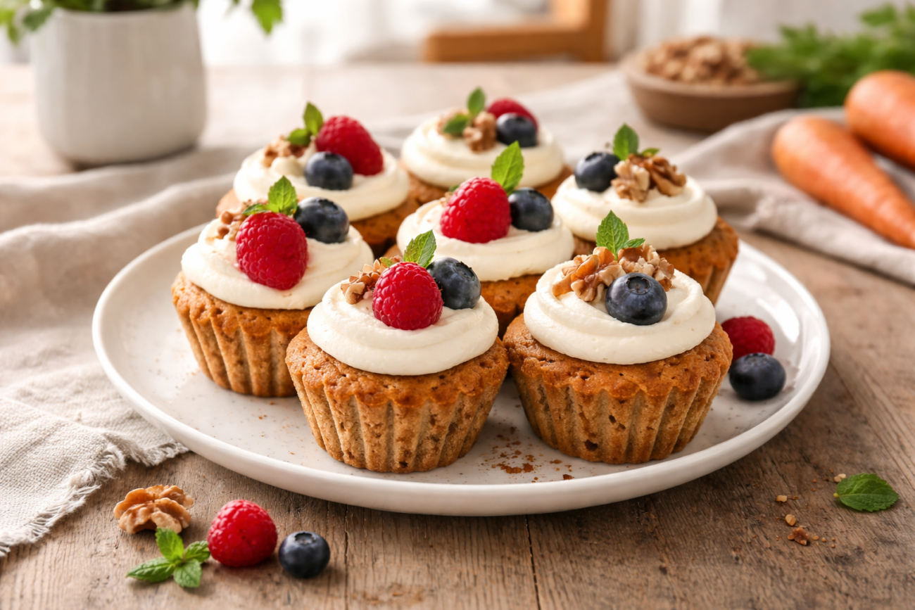 Mrkvové cupcaky se sladkým krémem