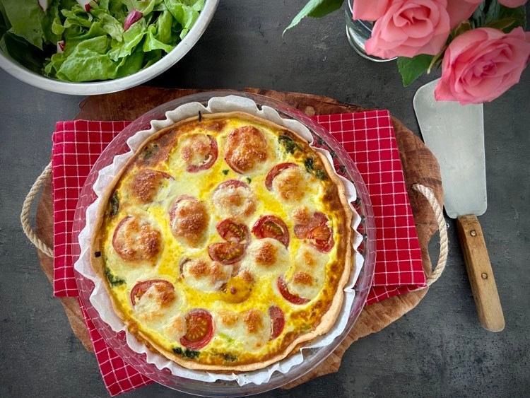 Špenátový quiche – špenátový koláč