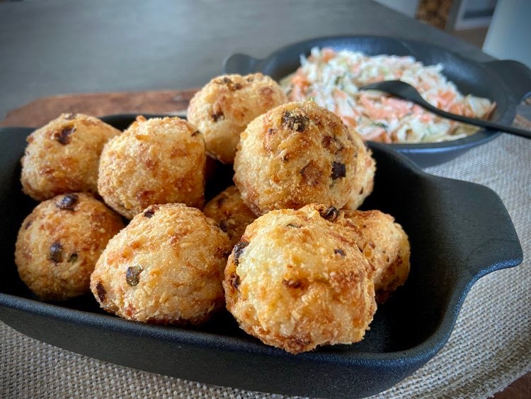 Rýžové krokety s uzeným lososem z horkovzdušné fritézy