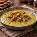 Hrachová polévka s klobásou