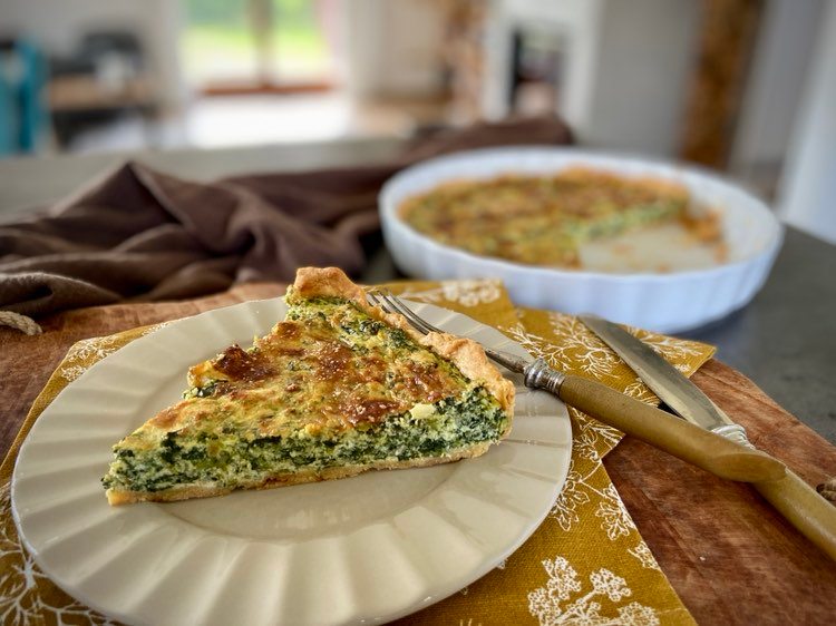 Špenátový koláč – quiche