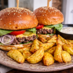 Hamburger s americkými bramborami